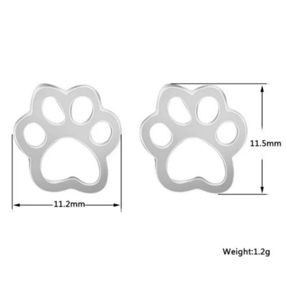 🐾 Hallow Paw Print Earrings - Picture 3 of 4